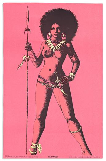 (BLACK POWER.) Group of 6 black-light posters.